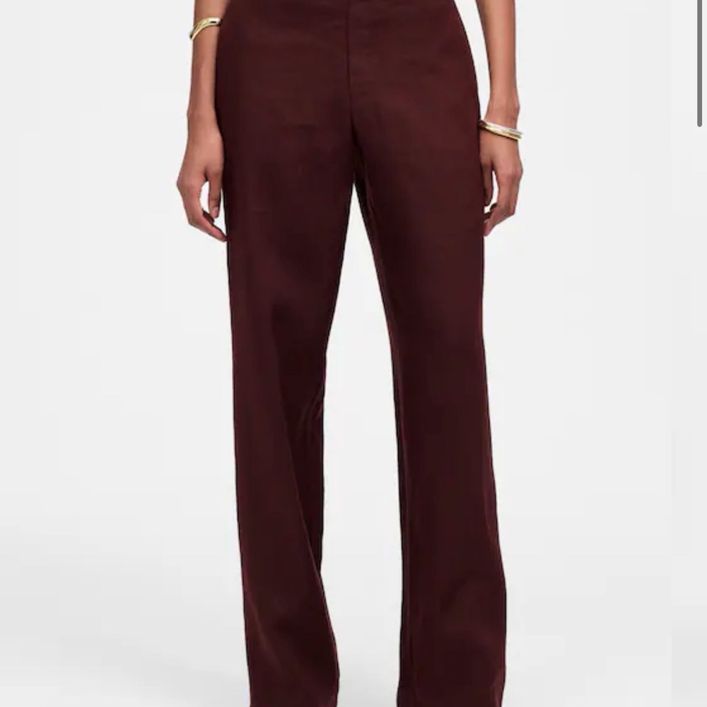 Madewell Women's Linen Pants in Rich Brown